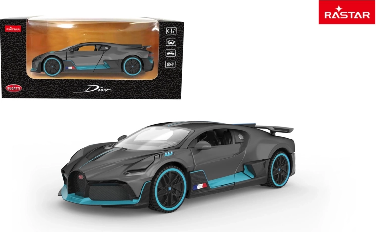 Μεταλλικό αυτοκινητάκι Bugatti Divo 1:32 γκρι Rastar
