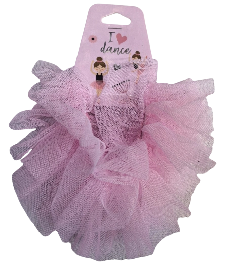 Pink μπαλετική λαστιχένια κορδέλα μαλλιών tutu ανοιχτό ροζ