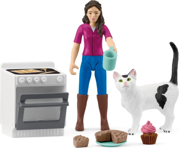 Αρτοποιός με γάτα – σετ παιχνιδιού SCHLEICH Pocket Set