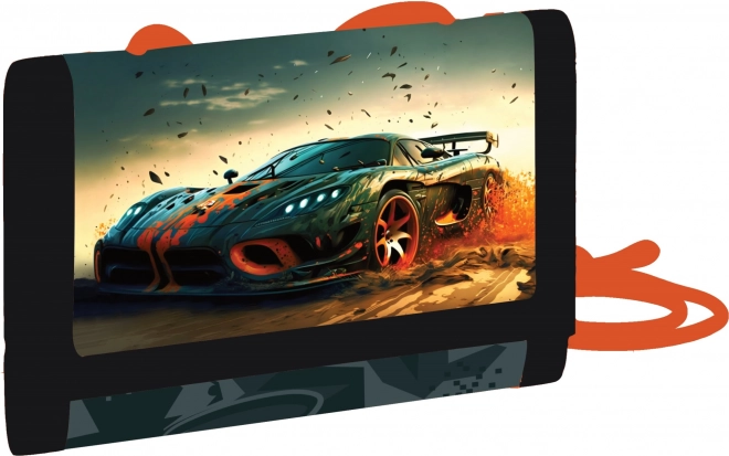 Παιδικό υφασμάτινο πορτοφόλι με μοτίβο αυτοκινήτου