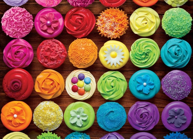 Παζλ Ουράνιο Τόξο από Cupcakes 1000 κομμάτια EUROGRAPHICS
