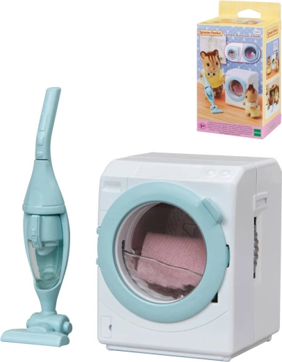 Sylvanian Families αυτόματο πλυντήριο και ηλεκτρική σκούπα με αξεσουάρ