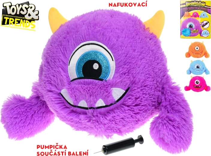 Φουσκωτό λούτρινο τερατάκι με αντλία Toys & Trends Brainboooom 23 cm