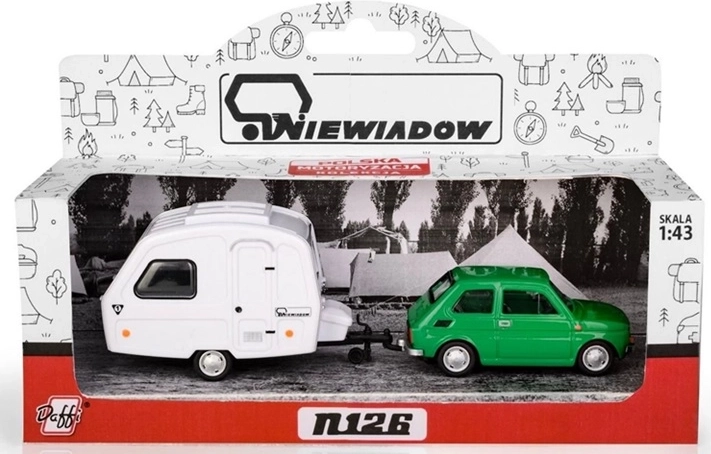 Fiat 126p με τροχόσπιτο Niewiadów N-126, πράσινο