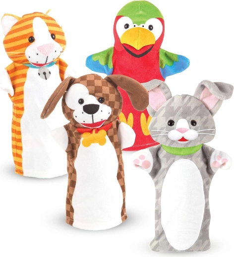 Melissa & Doug Playful Pets σετ 4 μαριονετών-γαντιών με κατοικίδια