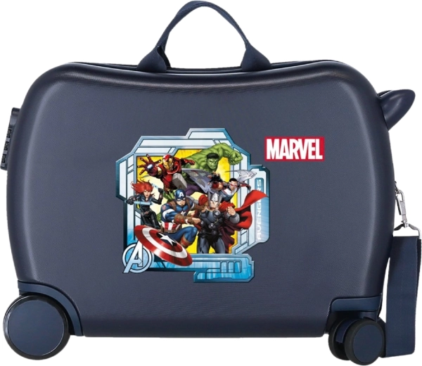 Παιδική βαλίτσα ride-on με ροδάκια Marvel Avengers Portal σκούρο μπλε 34 l