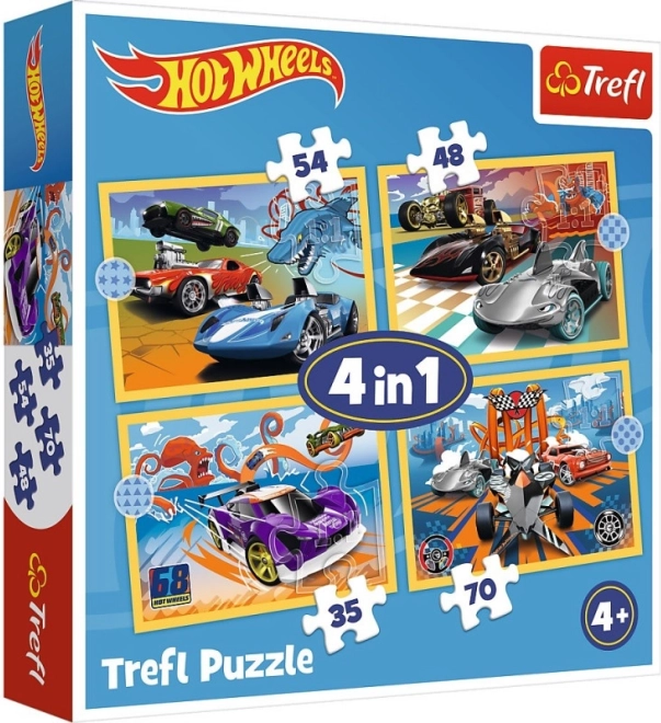 Παζλ HOT WHEELS 4v1 οχήματα Trefl