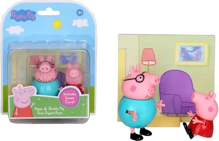 Φιγούρες Peppa Pig, η Πέππα και ο μπαμπάς Γουρούνι - 2 τεμ.
