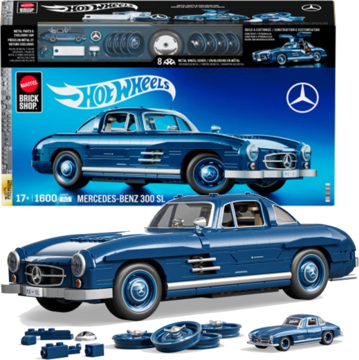 Κατασκευαστικό σετ HOT WHEELS Mercedes‑Benz 300 SL 1:12, 1600 κομμάτια