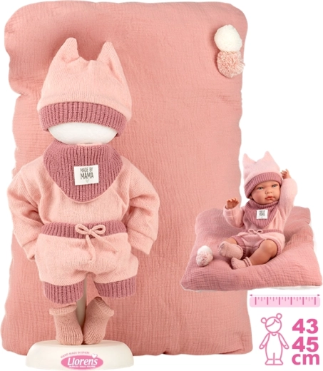 Llorens ρουχαλάκια για κούκλα New Born 40–42 cm με αξεσουάρ, σετ 5 τεμαχίων
