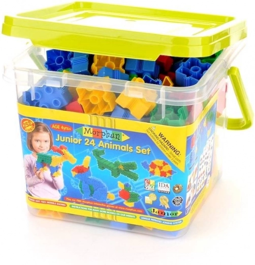 Δομικά τουβλάκια Morphun Junior 24 Ζωάκια 252 τμχ