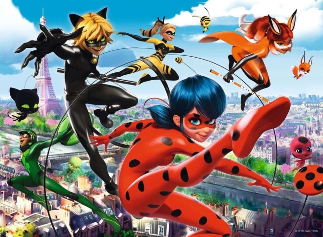 Παζλ Ravensburger Miraculum Ladybug και Μαύρος Γάτος 200 κομμάτια