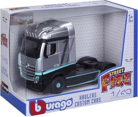 Μοντέλο φορτηγού Mercedes-Benz Actros Street Fire Haulers Custom σε κλίμακα 1:43