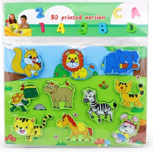Ξύλινο παζλ ζωάκια 30 × 21 cm