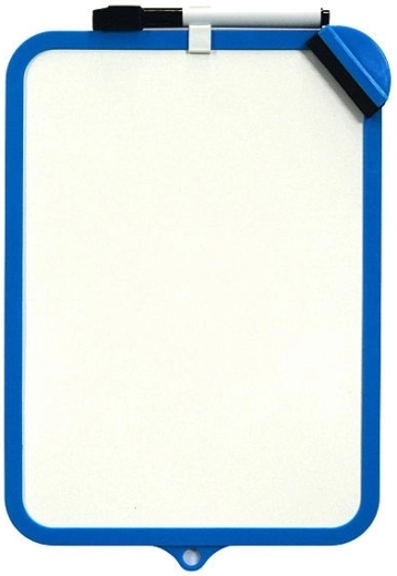 Διπλής όψης πίνακας ξηρής διαγραφής CONCORDE 19 × 29 cm, μπλε