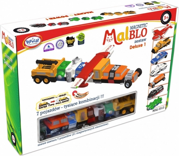 MalBlo Magnetic Deluxe – μαγνητικά σετ κατασκευής οχημάτων