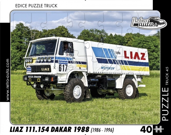 RETRO-AUTA παζλ TRUCK: LIAZ 111.154 Dakar 1988, 40 κομμάτια