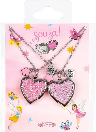 Souza! Σετ δώρου κολιέ BFF Heart2 με καρδούλα - 2 τεμ.