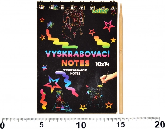 Μπλοκ ξυσίματος με πολύχρωμο υπόβαθρο