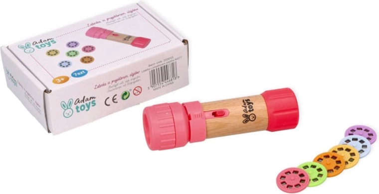 Ροζ παιδικός φακός με προβολέα Adam Toys