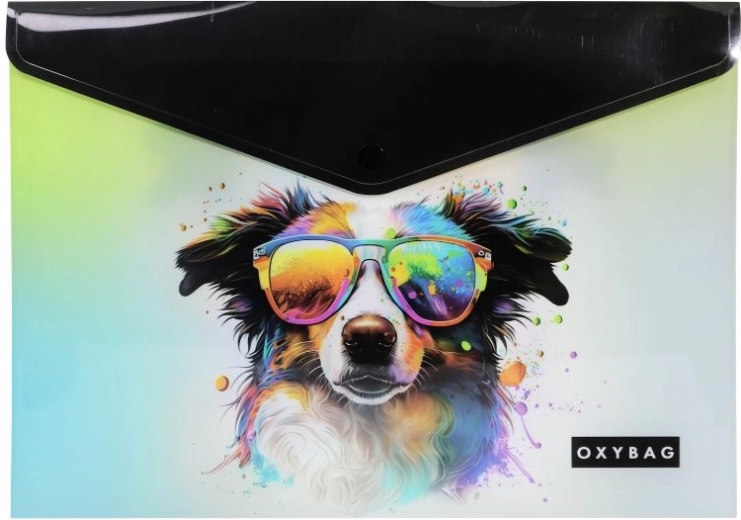 Φάκελος Oxybag με κουμπί πίεσης A4 Crazy Animals – σκύλος