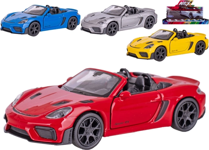 Μεταλλικό μοντέλο αυτοκινήτου Welly Porsche 718 Spyder RS με μηχανισμό pull-back 12 cm