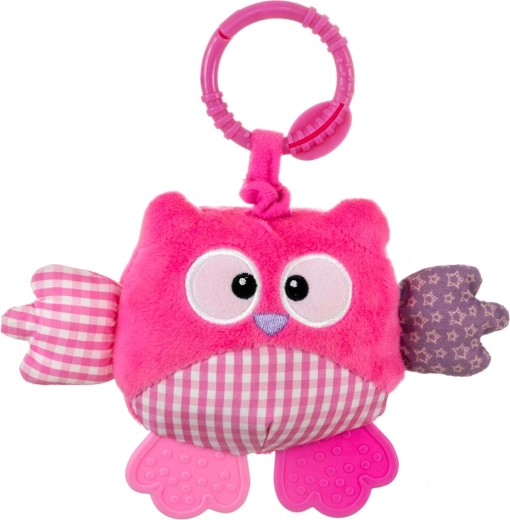 Λούτρινη κρεμαστή κουκουβάγια Cutie Owl ροζ