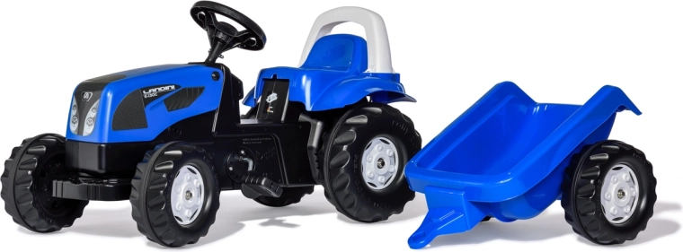 Πεντάλ τρακτέρ Rolly Kid Landini με ρυμουλκούμενο, μπλε