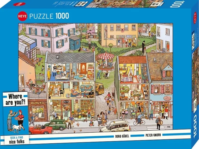 Παζλ HEYE Seek & Find: Αστικά σπίτια 1000 κομματιών