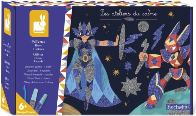 Janod Πολύχρωμη άμμος με γκλίτερ Ήρωες