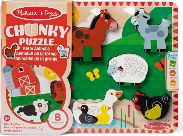 Ξύλινο chunky παζλ φάρμα MELISSA & DOUG