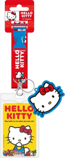 Hello Kitty κορδόνι λαιμού με μπρελόκ και θήκη για ταυτότητα (ID)