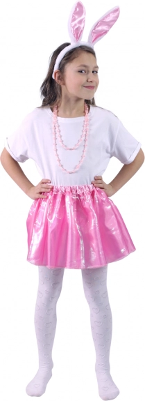 Στολή κουνελάκι με ροζ φούστα και αυτιά κουνελιού