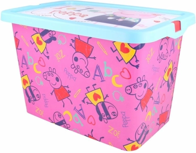 Κουτί αποθήκευσης με καπάκι με κλιπ Peppa Pig