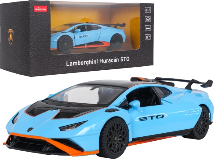 Μεταλλικό μοντέλο αυτοκινήτου Rastar Lamborghini Huracan STO 1:32 μπλε - 1 τεμάχιο