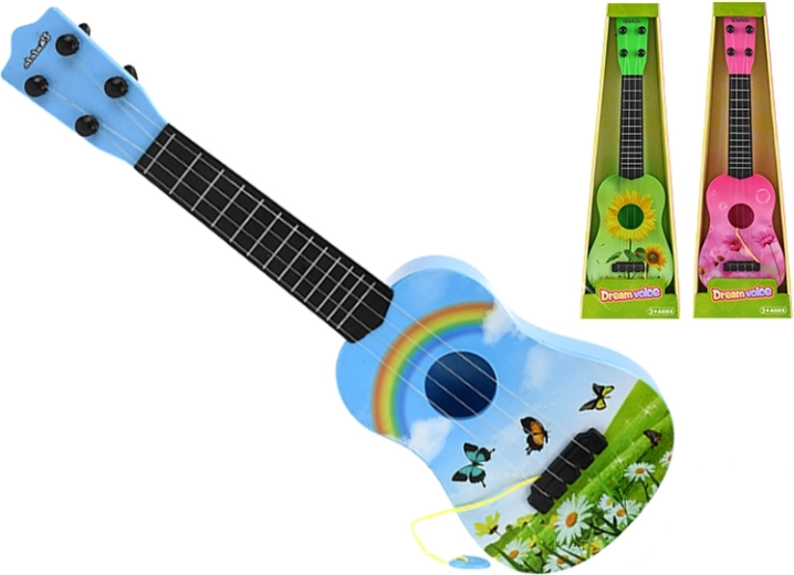 Παιδική κιθάρα ukulele 48 cm – πολύχρωμο παιχνίδι για μικρούς μουσικούς