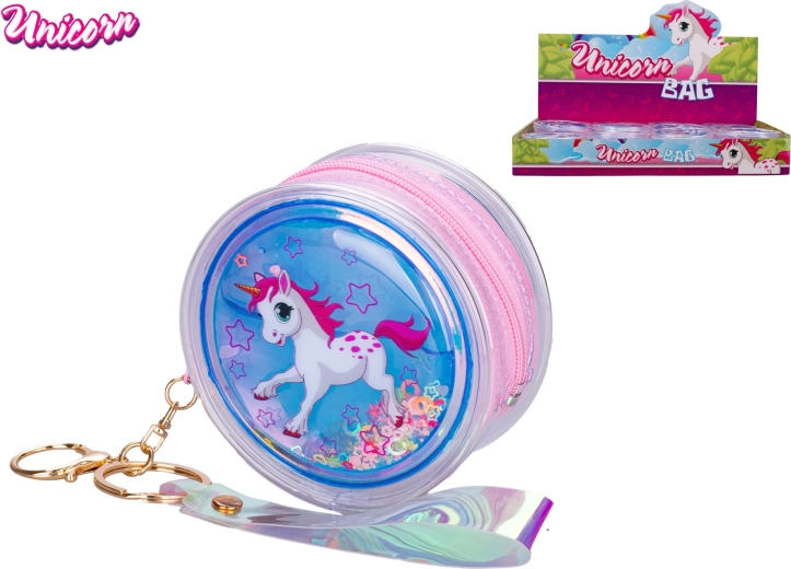 Μίνι τσαντάκι Unicorn με ολογραφικές παγιέτες και μπρελόκ