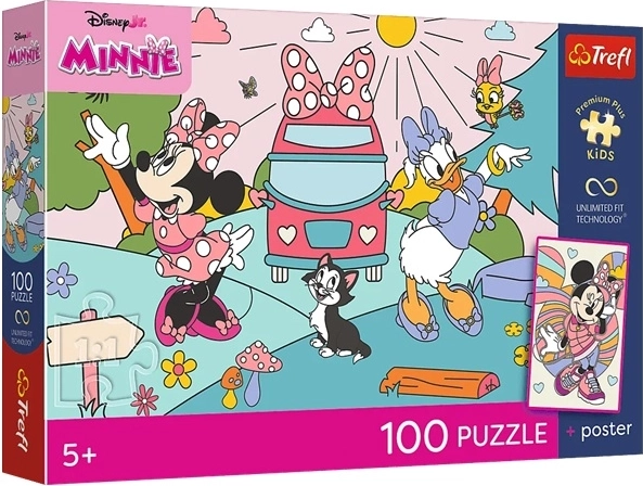 Premium plus παιδικό παζλ Minnie Mouse Ροζ περιπέτεια 100 κομμάτια