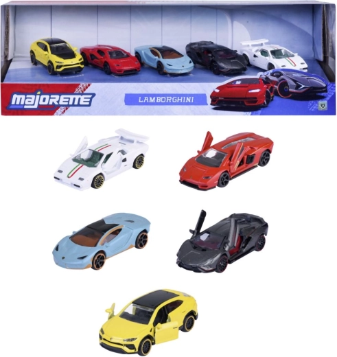 Σετ δώρου σπορ αυτοκινήτων Lamborghini Majorette - 5 τεμάχια