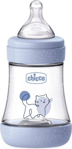 Chicco αντικολικό βρεφικό μπιμπερό Perfect5 150 ml, αγόρι, αργή ροή 0μ+