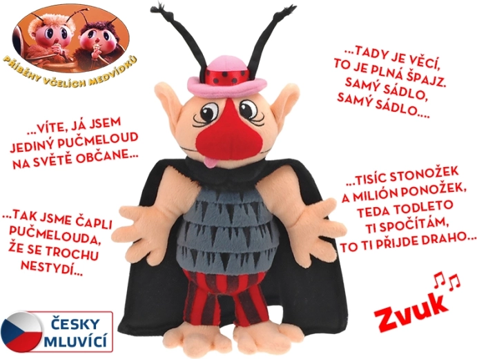 Ιστορίες των Μελισσοαρκούδων – λούτρινος Πουτσμελούδ 37 cm, μιλάει τσέχικα