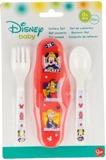 Μαχαιροπίρουνα με θήκη Mickey - 1 τεμάχιο