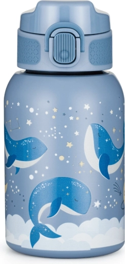 Petite&Mars ανοξείδωτο θερμός με καλαμάκι 350 ml Whale Song