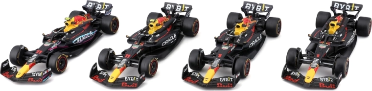 Bburago Formula Racing F1 σετ 4 μοντέλων Oracle Red Bull Racing 1:43 Verstappen και Pérez