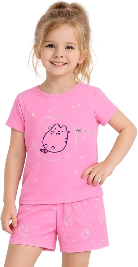 Γυναικείες ροζ βαμβακερές πιτζάμες Pusheen