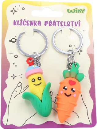 Μπρελόκ φιλίας με μοτίβο λαχανικών, 2 τεμ.