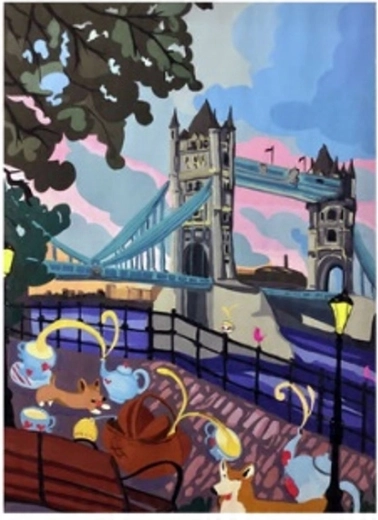 Norimpex Ζωγραφική με αριθμούς Tower Bridge 40 × 50 cm