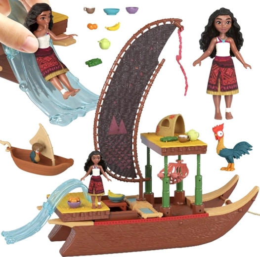 Mattel Disney Vaiana 2 πλοίο της Vaiana με κούκλα και αξεσουάρ