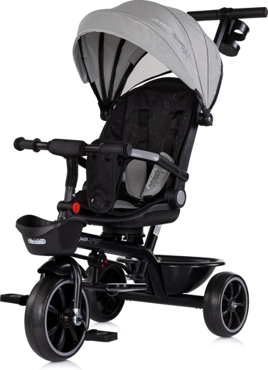 Παιδικό τρίκυκλο Chipolino με τέντα Max Sport 2v1 charcoal