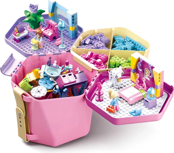 Sluban κουβάς με ροζ τουβλάκια